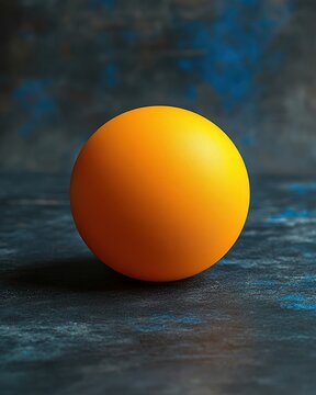 Orange Ball on Dark Background