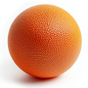 A rubber ball with a dotted textured on white background.