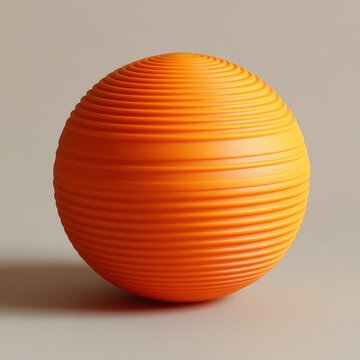 Orange Ball with Horizontal Lines
