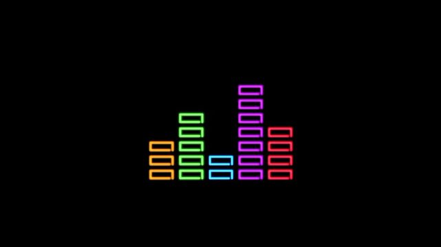 Sound mixer panel icon. vector illustration of a equalizer animation