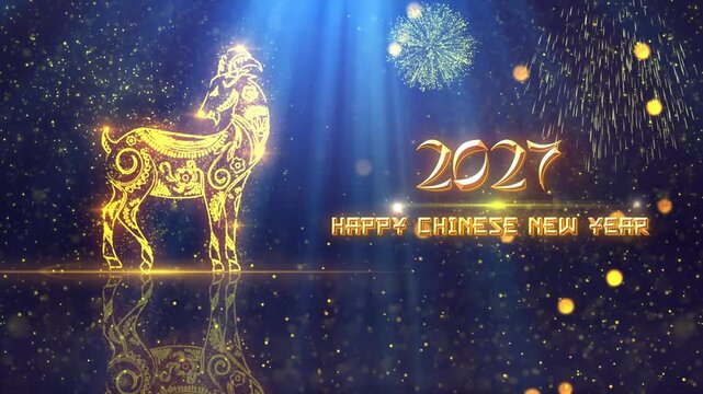 4K Resolution, 3840x2160 Pixels, Chinese New Year 2026 Wishes Background, 2027 Year of Goat Background, 

Useful for Chinese Events, Chinese New Year Wishes, Chinese New Year Greetings
