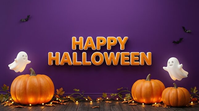 Celebrate the spooky season with a festive halloween display featuring pumpkins ghosts and a touch of eerie enchantment
