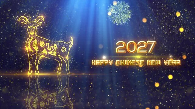 4K Resolution, 3840x2160 Pixels, Chinese New Year 2026 Wishes Background, 2027 Year of Goat Background, 

Useful for Chinese Events, Chinese New Year Wishes, Chinese New Year Greetings
