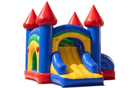 Inflatable bouncy castle playground with slide for children, kids play area