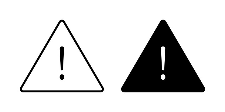 Risk icon flat outline in black
