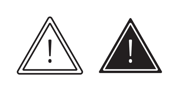 Risk icon flat outline in black