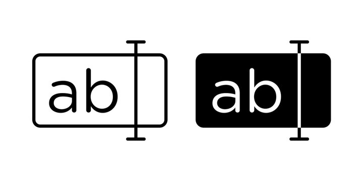 Rename icon flat outline in black