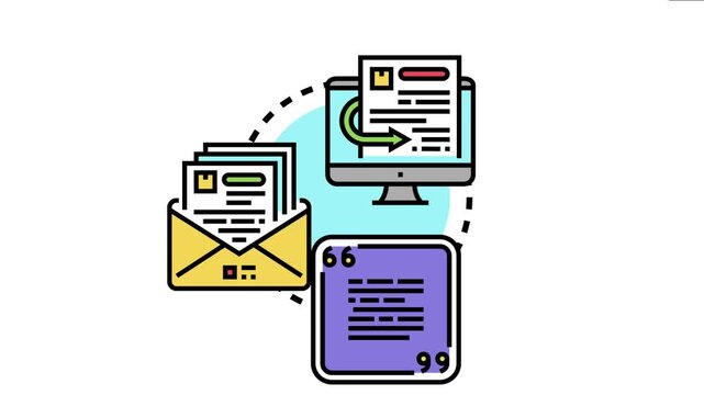Digital depicting the workflow for submitting a formal request, receiving a pricing proposal, and managing an agreement online
