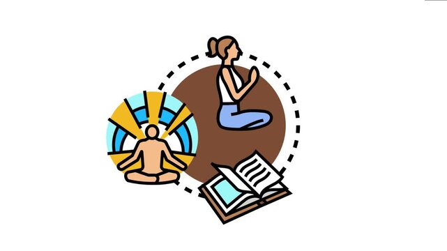 Life mantra concept a holistic approach to well being, focusing on inner peace, spiritual contemplation, and continuous learning for personal growth and mindful living