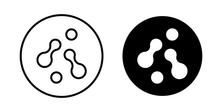 Microorganism icon flat outline in black