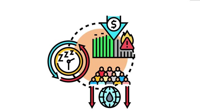 Life phase shift concept challenges like decreasing income, resource crises, insufficient sleep, and negative global impacts on a diverse population