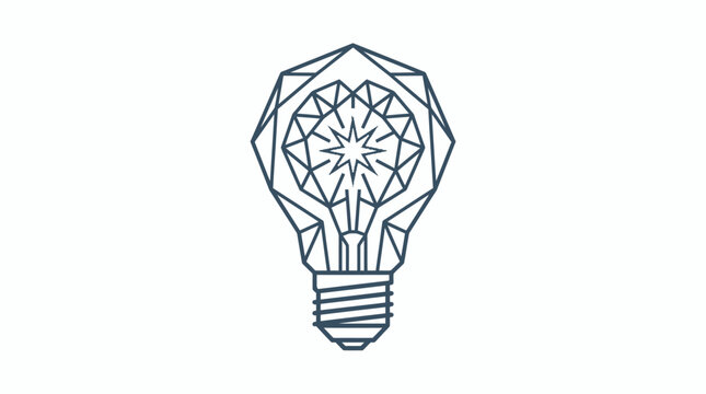 Minimalist line drawing of a lightbulb symbolizing creativity and innovation.