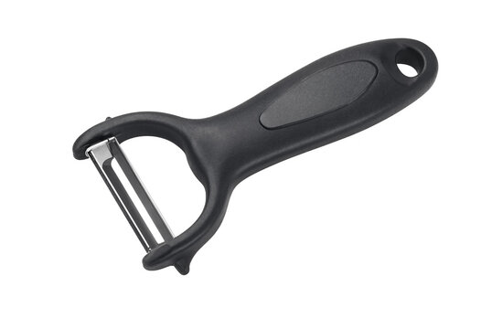 Professional vegetable peeler with black handle kitchen tool cooking utensil metal blade