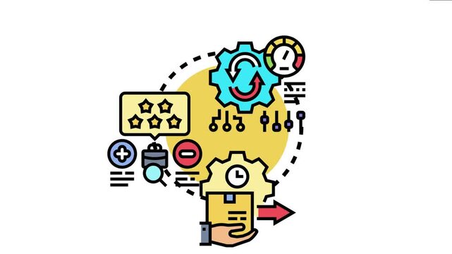 Lightweight business process improvement concept optimizing workflow for growth, delivering efficiency, and valuing customer experience in a dynamic market environment