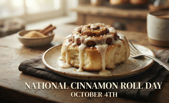 National Cinnamon Roll Day October 4th Sweet Pastry Treat
