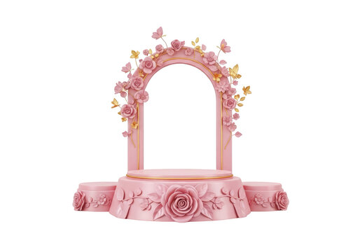 Pink Decorative Arch with Roses.