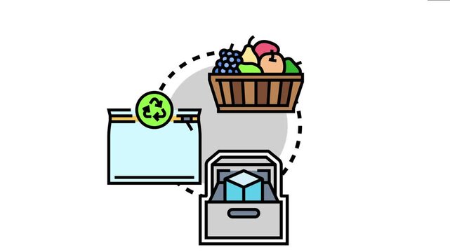 Fresh products concept health, nature, food shipping, cold logistics, and eco friendly packaging for perishable goods with a short shelf life