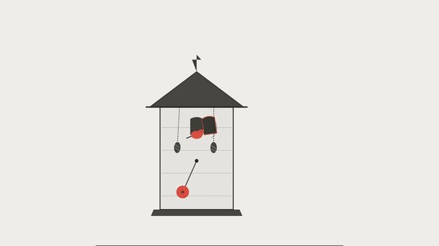 Animated cuckoo clock graphic