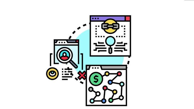 Digital marketing strategy calculating link click through rates, analyzing user engagement in web browsers, and tracking online advertising performance for business growth and analytics