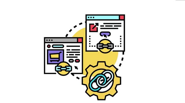 Link click through rate concept visualizing web page engagement, search engine optimization strategy, and analytical data for online traffic management