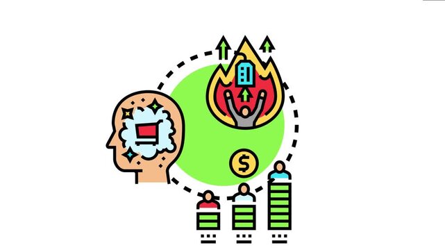 Visualizing the journey of a consumer from initial thought to enthusiastic brand advocate, demonstrating increasing engagement levels and connection to products