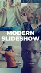 Modern Slideshow. Vertical Stories Opener for Social Media.