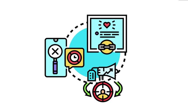 Educational concept demonstrating connecting different areas of knowledge, research, and learning through digital tools, communication, and target oriented approach for integrated study