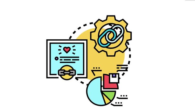 Connecting research outcomes, documents, and statistical data using an integration process, symbolizing the compilation and analysis of scientific or academic findings for development