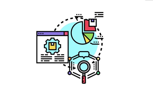 Literature review concept with data analysis, document searching, and information synthesis representing academic research and knowledge compilation process