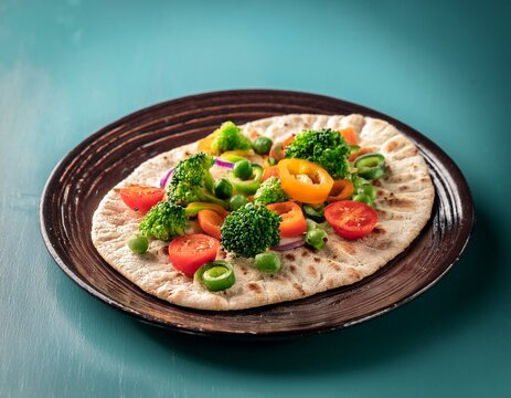 flat bread with veges