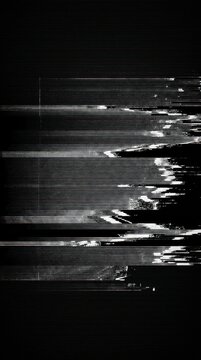 Digital glitch screen noise texture with horizontal static lines