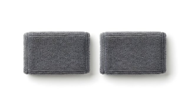 Two old computer monitors showing static screen