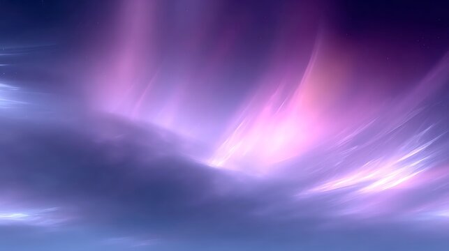 Soft pink and purple gradient sky with wispy clouds and light rays