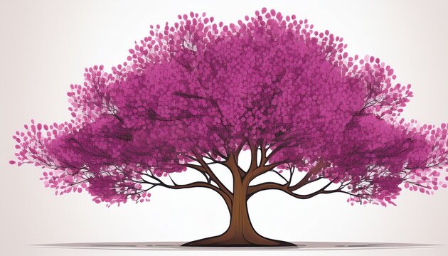 redbud tree on isolated background