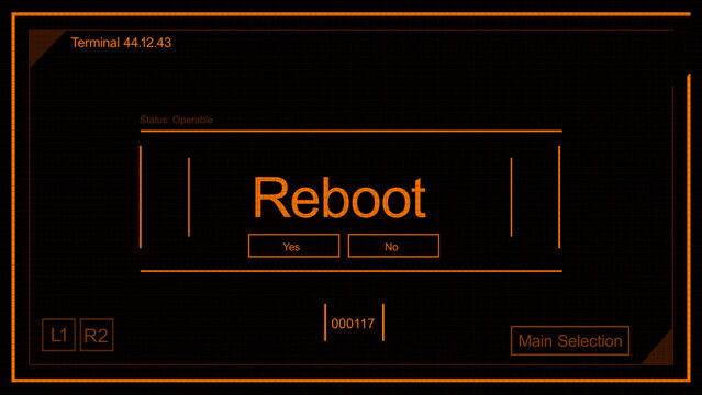Hologram Interface With HUD Data and Futuristic Terms - Reboot