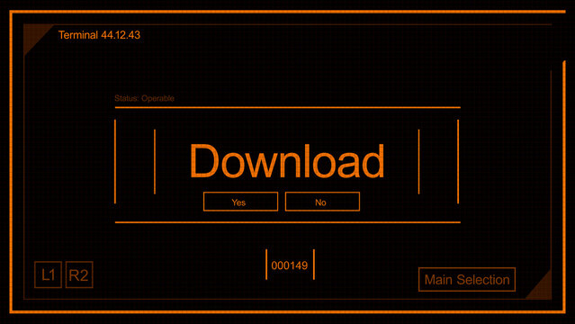 Hologram Interface With HUD Data and Futuristic Terms - Download