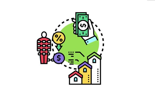 Loan modification concept showing financial restructuring, helping borrowers manage debt, reducing interest rates, and avoiding foreclosure on houses