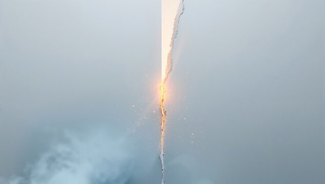 Generative AI captures a fiery rocket launch piercing the cloudy sky