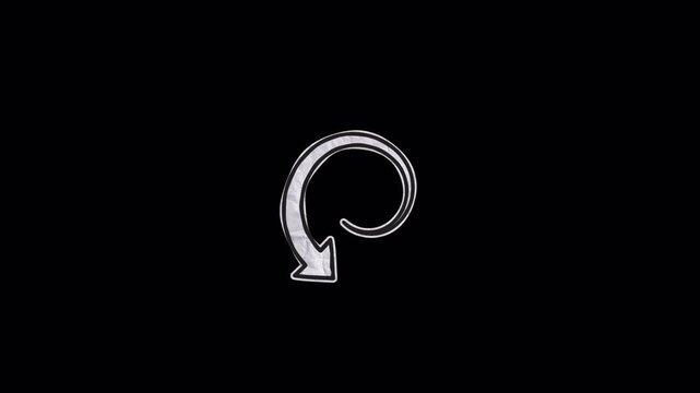 Minimalist circular arrow icon animation for user interface design.