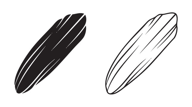 kyanite blade vector icon pair, black silhouette with line black silhouette with line art vector pair icon