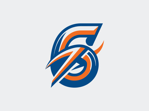Dynamic Retro Sporty Emblem With Bold Numbers Fifty Six
