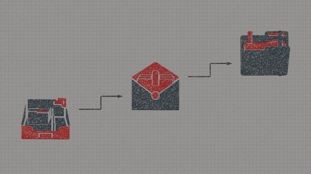 Regulatory review progresses in stages as a submission receives queries, responses address outstanding issues, and final clearance is granted. Flat 3D style with a grainy pigment texture.