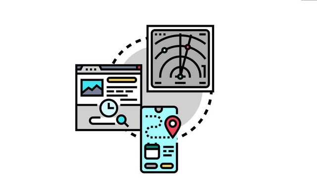 Systems connecting radar, web interfaces, and mobile devices for localized whereabouts alerting, precise tracking, geographic navigation, and emergency notification concepts