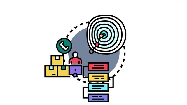 Person working at a computer with stacked boxes and an organization chart, the process of locating critical bottlenecks and optimizing workflows for enhanced efficiency