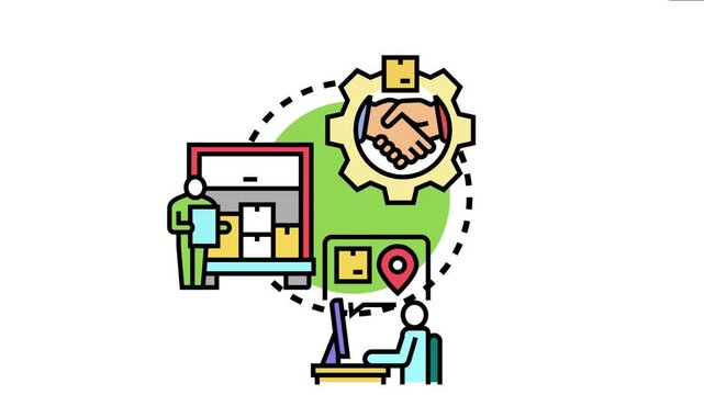 People are collaborating to find optimal vendor choices, managing supply chains, logistics, and delivery processes with efficient procurement and partnership strategies