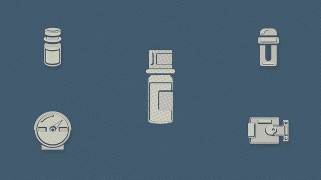 A test signal takes focus as comparison with blank and positive controls determines whether the batch proceeds or stays on hold. Flat 3D style printed in two inks.
