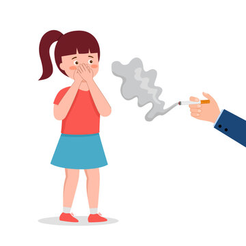 Problem of passive smoking for children is due to person who uses cigarettes with tobacco. Little girl have become victims of passive smoking and is at risk of developing lung cancer.