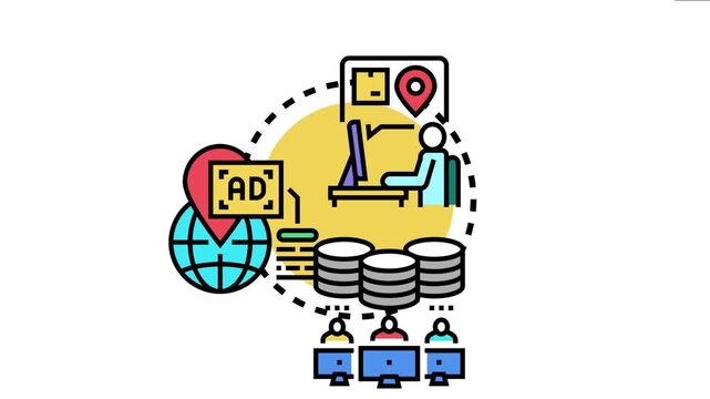 Location team collaborating on geomarketing strategies, utilizing vast databases for targeted advertising and precise customer segmentation across diverse global markets