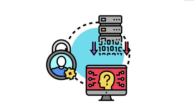 User profile locked behind a padlock, concepts of private data protection, secure access, and confidential information management within a digital network environment
