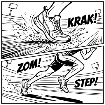 Dynamic Athletic Speed Motion Capture Illustration For Sports Marketing